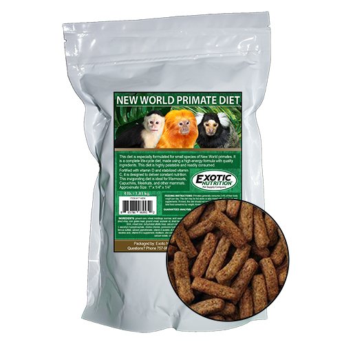 New World Primate Diet 4 lb. - Highly Nutritional Food Formulat...