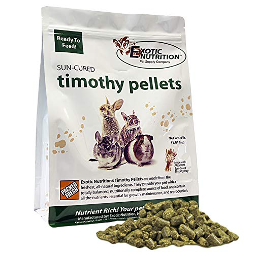 Timothy Pellets 4 lb. - 100% All Natural, High Fiber, Sun Cured...