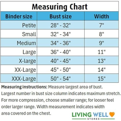 Breast Binder with Dri Release for Added Comfort Medium 34-36,...
