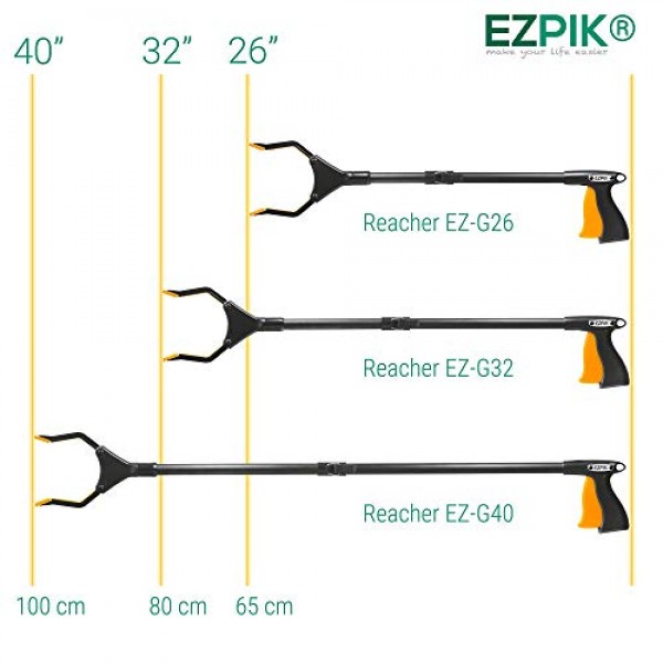 EZPIK 40 Foldable Long Reach Grabber Tool Heavy Duty - Trash Pic...