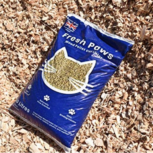 F-R-E-S-H Fresh Paws Premium Wood Pellet Cat Litter, 30 L
