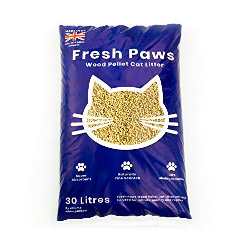 F-R-E-S-H Fresh Paws Premium Wood Pellet Cat Litter, 30 L