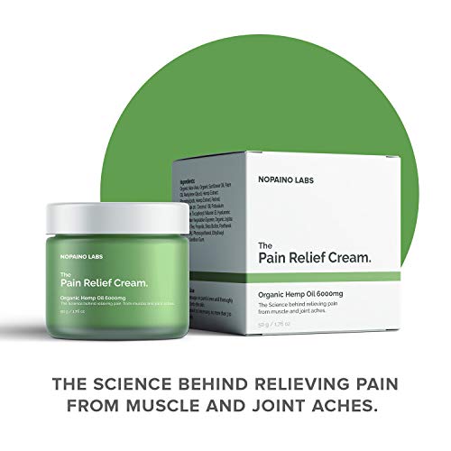 Pain Relief Cream with Organic Hemp Oil Extract - Menthol - Relie...