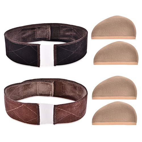 FaHaner 2 Pack Wig Grip Band Velvet Wig Comfort Headband and 4 Pa...