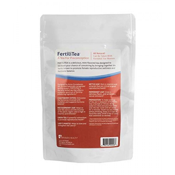 Fairhaven Health FertiliTea, 60 Servings, Organic Fertility Tea f...