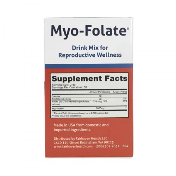 Myo-Folate Drinkable Fertility Supplement for Women with Myo-Inos...