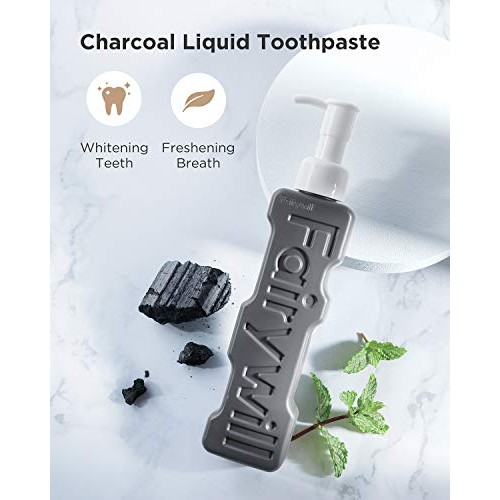Activated Charcoal Liquid Toothpaste for Whitening Teeth, Travel ...