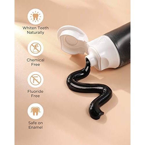 Activated Charcoal Toothpaste for Whitening Teeth, Coconut Charco...