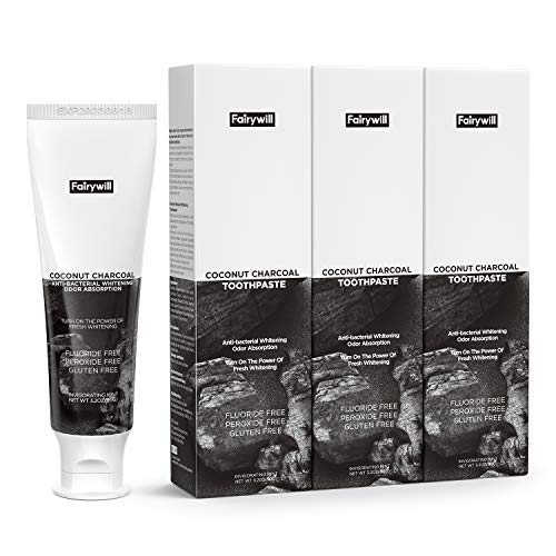 Activated Charcoal Toothpaste for Whitening Teeth, Coconut Charco...
