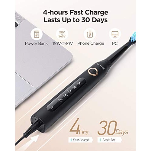 Fairywill Electric Toothbrush Powerful Sonic Cleaning - ADA Accep...