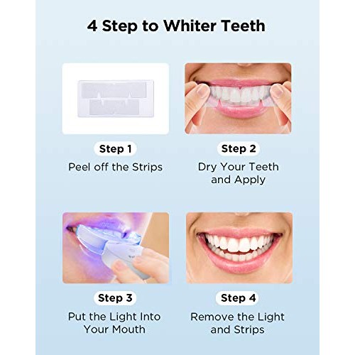Teeth Whitening Strips with Light, 42 Dentist-Level 3D Whitestrip...