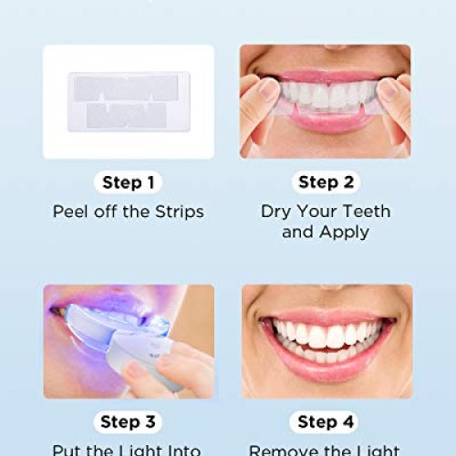 Teeth Whitening Strips with Light, 42 Dentist-Level 3D Whitestrip...