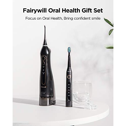 Water Flosser And Toothbrush Combo, Fairywill Teeth Cleaner Set, ...