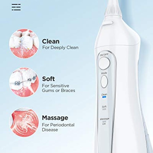 Water Flosser, Fairywill 300ML Cordless Portable Water Pick Teeth...