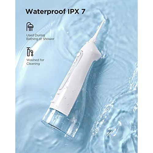 Water Flosser, Fairywill 300ML Cordless Portable Water Pick Teeth...