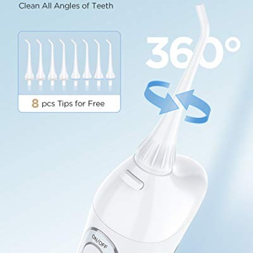 Water Flosser, Fairywill 300ML Cordless Portable Water Pick Teeth...