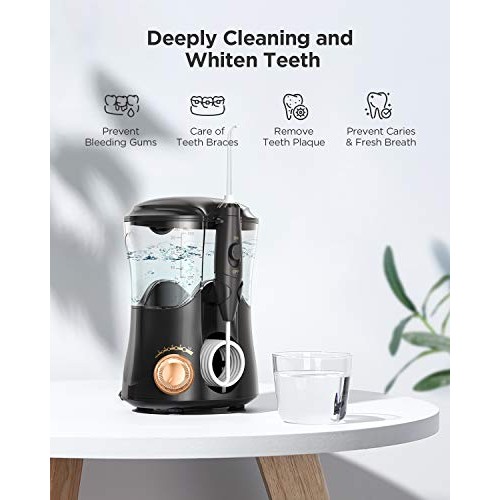 Water Flosser For Teeth, Fairywill Dental Oral Irragator with 8 J...