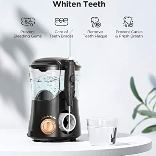 Water Flosser For Teeth, Fairywill Dental Oral Irragator with 8 J...