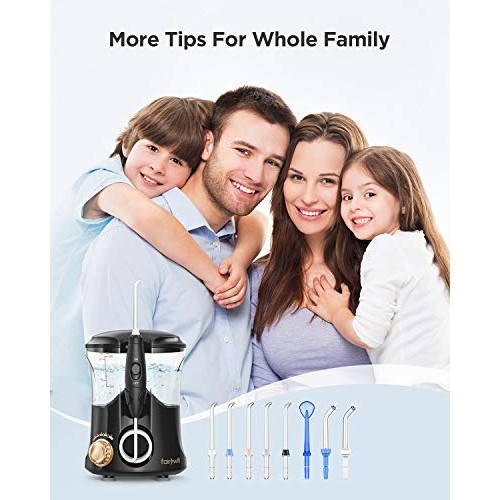 Water Flosser For Teeth, Fairywill Dental Oral Irragator with 8 J...