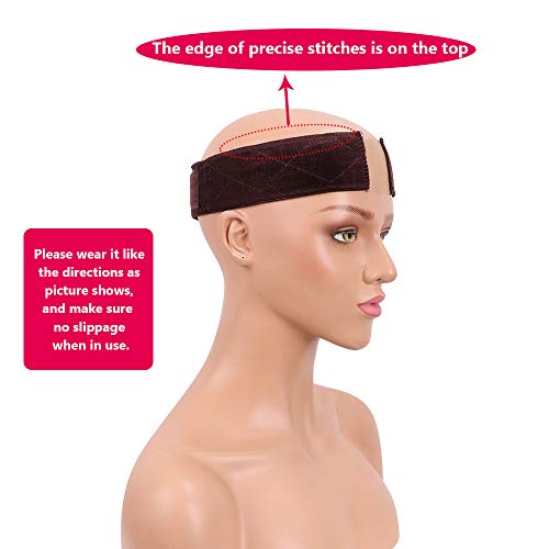 fani 3 Pcs Lace Wig Grip Band Velvet Head Band Non Slip Hair Band...