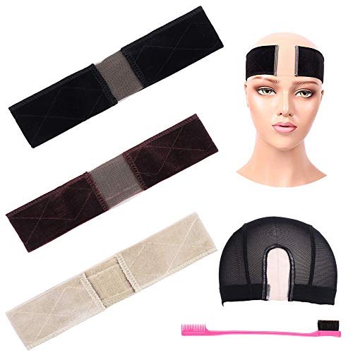 fani 3 Pcs Lace Wig Grip Band Velvet Head Band Non Slip Hair Band...