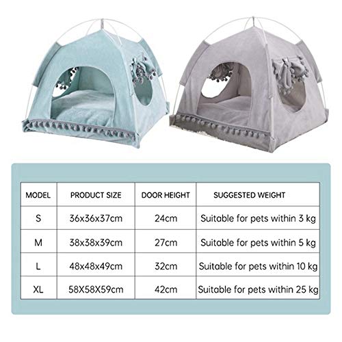 FANQIE Foldable Dog Tent, Indoor Pet House with Cushion, Puppy Ke...