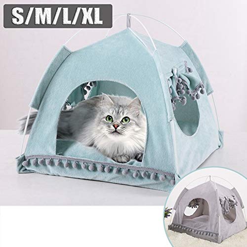 FANQIE Foldable Dog Tent, Indoor Pet House with Cushion, Puppy Ke...