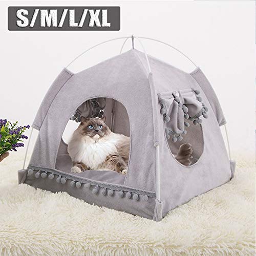 FANQIE Foldable Dog Tent, Indoor Pet House with Cushion, Puppy Ke...