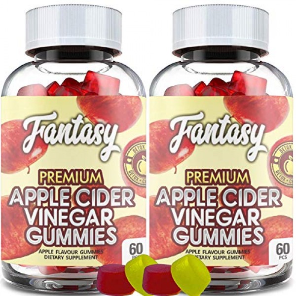 2 Pack | 120 Gummies Organic Apple Cider Vinegar Gummies with T...
