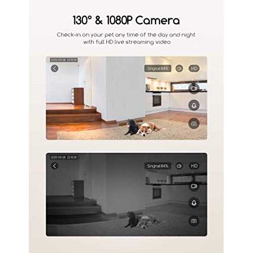 Faroro Dog Camera Treat Dispenser 1080P FHD Night Vision WiFi Pet...
