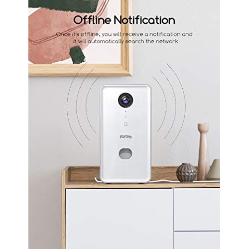 Faroro Dog Camera Treat Dispenser 1080P FHD Night Vision WiFi Pet...