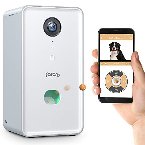 Faroro Dog Camera Treat Dispenser 1080P FHD Night Vision WiFi Pet...