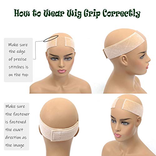 Adjustable Lace Wig Grip Band- No Slip Elastic Velvet Wig Grip He...