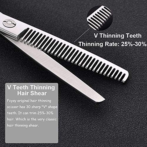 Hair Thinning Scissors Cutting Shears- Fcysy 6” Professional Barb...