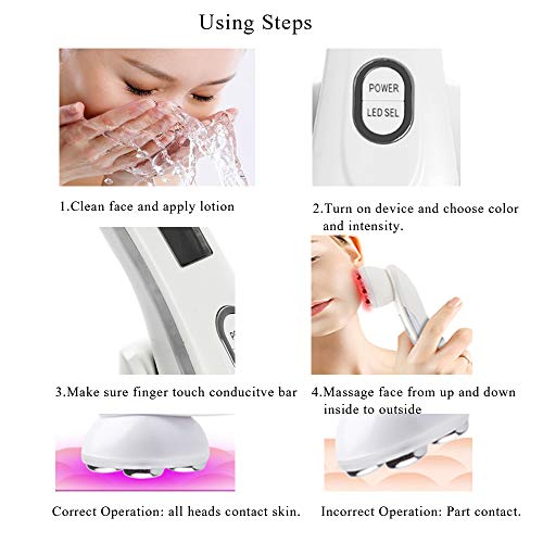 6 Color 5 in 1 LED Skin Tightening Device Facial Machine Multifun...
