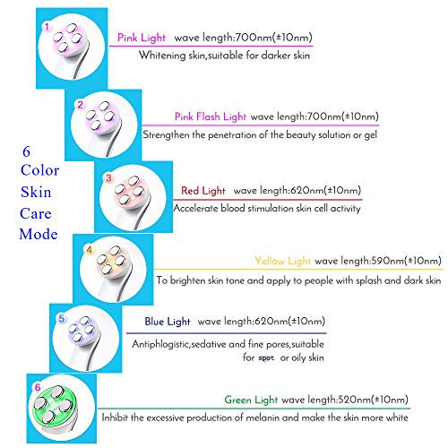 6 Color 5 in 1 LED Skin Tightening Device Facial Machine Multifun...