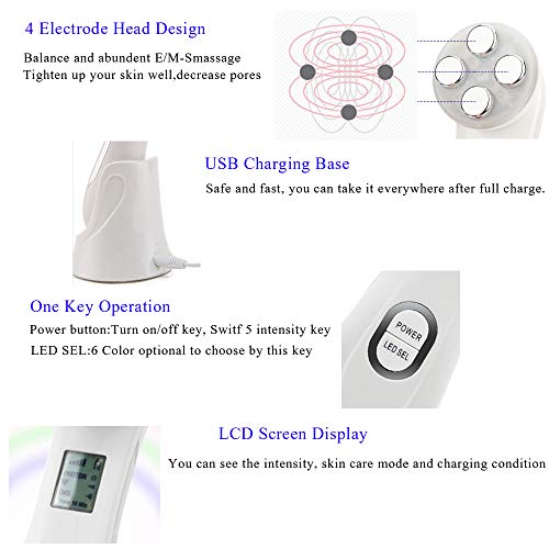 6 Color 5 in 1 LED Skin Tightening Device Facial Machine Multifun...