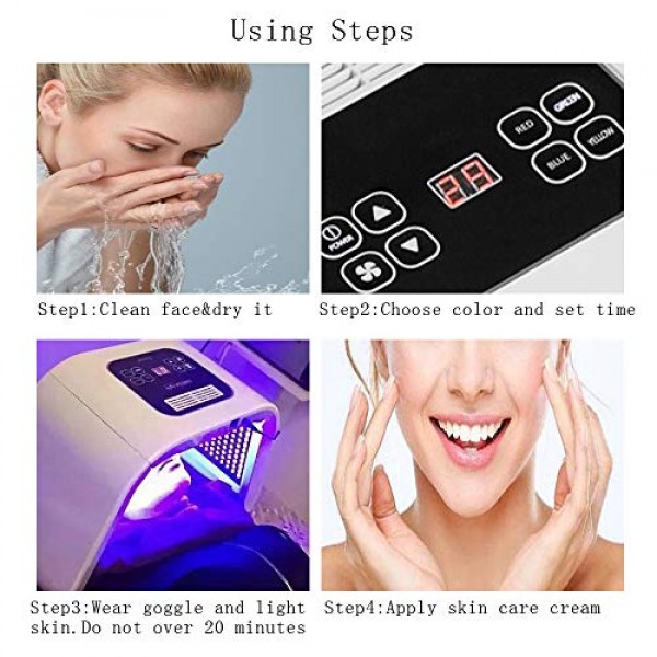 7 Color PDT LED Face Mask Light Therapy Device Skin Tightening Ma...