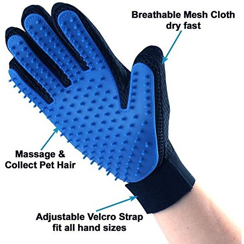 Hanerreal Pet Grooming Glove Hair Remover Brush Gentle Deshedding...