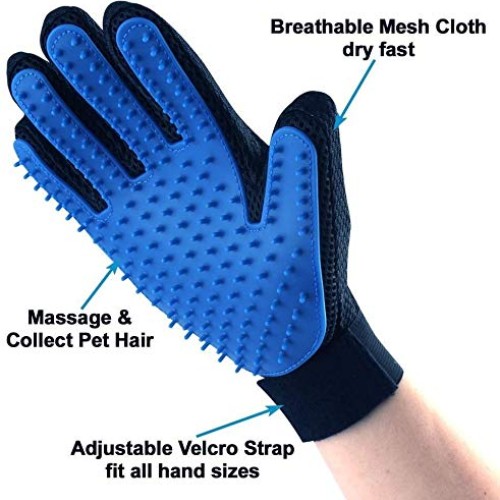 Hanerreal Pet Grooming Glove Hair Remover Brush Gentle Deshedding...
