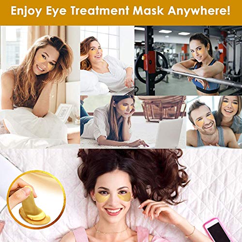 Under Eye Patches, 24K Gold Eye Mask, 60PCS Eye Gel Pads With Col...