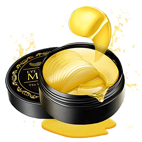 Under Eye Patches, 24K Gold Eye Mask, 60PCS Eye Gel Pads With Col...