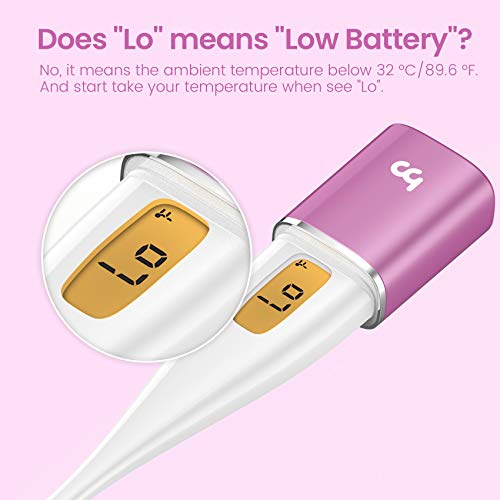 Digital Basal Thermometer, High-Precision Oral Thermometer with B...