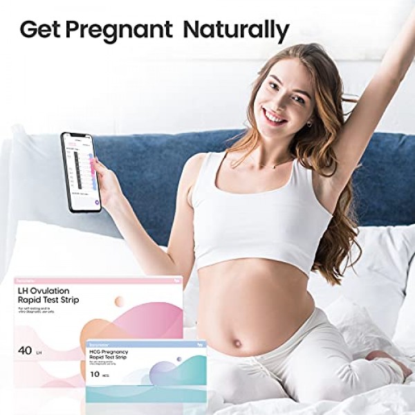 Femometer 40 Ovulation Test Strips and 10 Pregnancy Test Strips C...