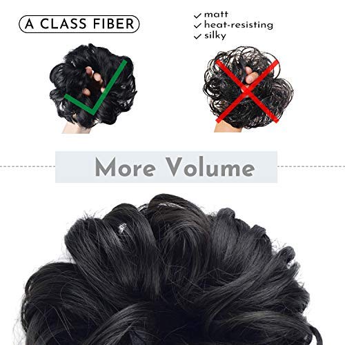 FESHFEN Hair Bun Extensions Messy Curly Hair Scrunchies Hairpiece...