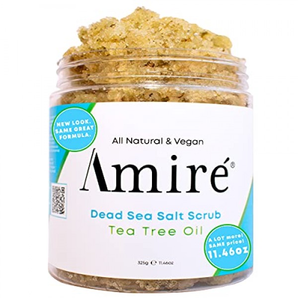 Amire Tea Tree Oil Exfoliating Body and Foot Scrub with Dead Sea ...