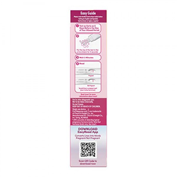 First Response Early Result Pregnancy Test, 3 Tests Packaging & ...