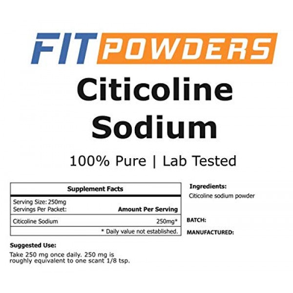 CDP Choline Powder by FitPowders 100% Pure with Scoo...