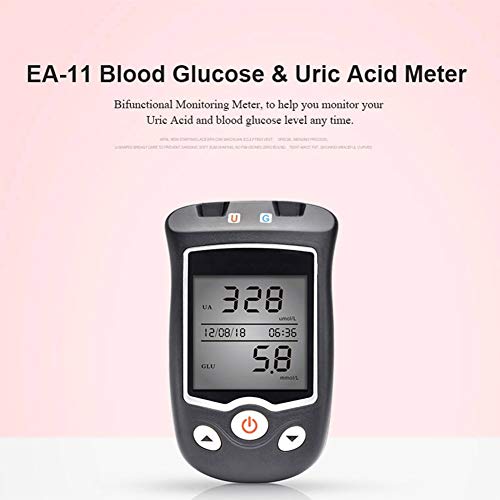 Blood Sugar Tester 2 in1 Blood Glucose and Uric Acid Meter LCD La...