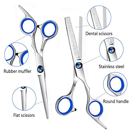 Hair Cutting Scissors Set, 10Pcs Haircut Shears Kit with Cutting ...